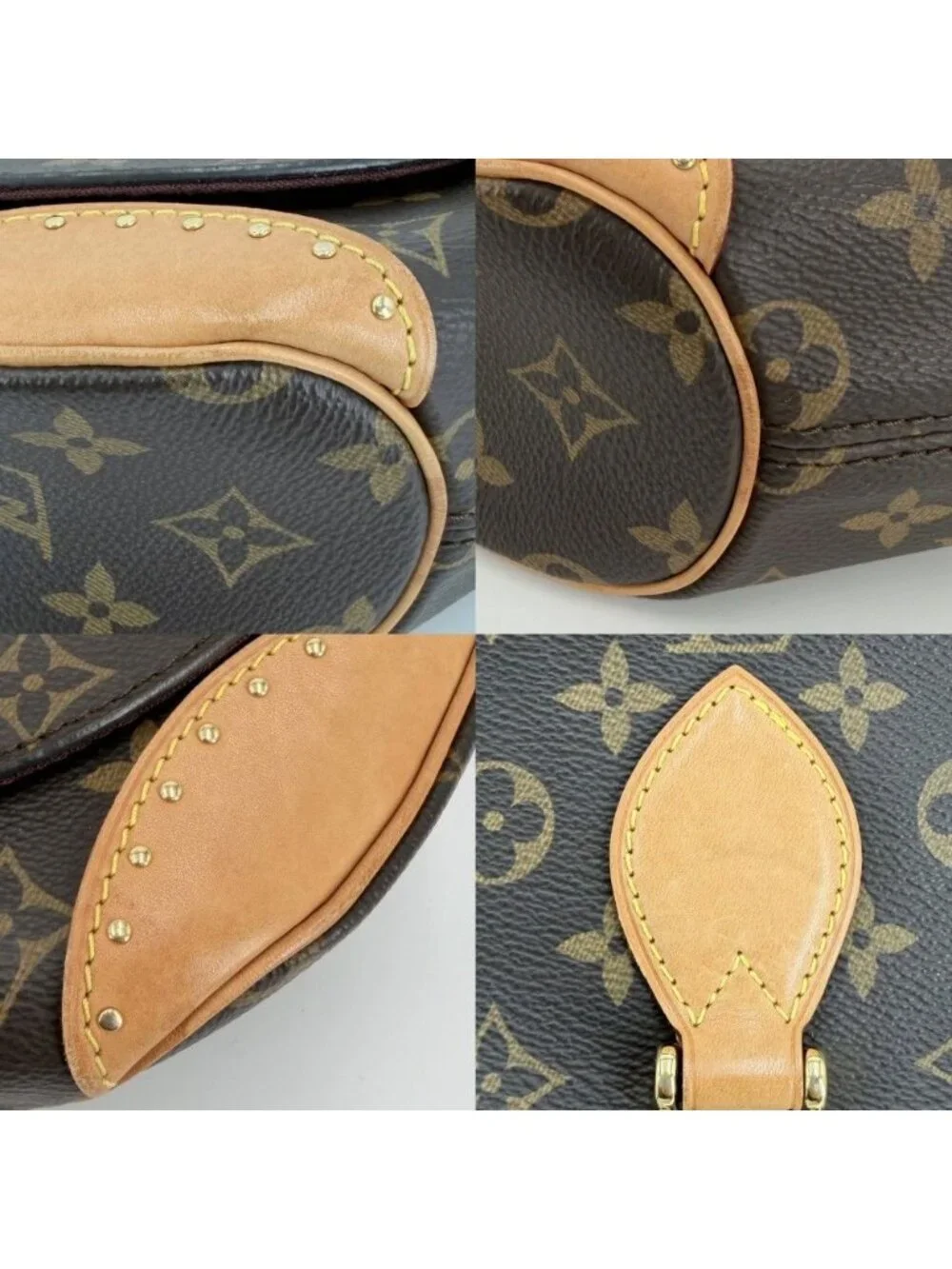 Louis Vuitton Shoulder Bag Monogram Saint Cloud Crossbody Brown Gold